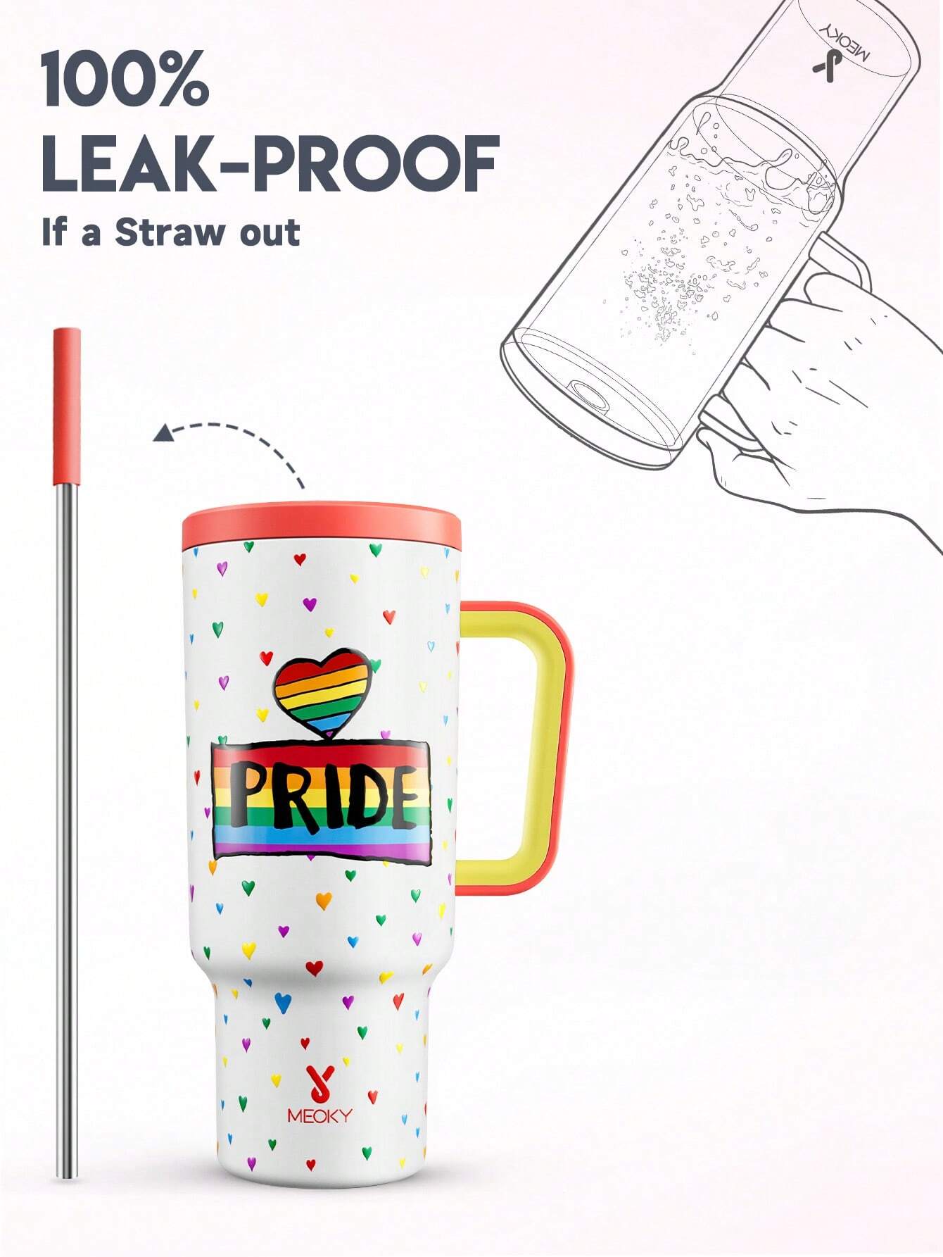 Meoky 40oz Insulated Travel Tumbler