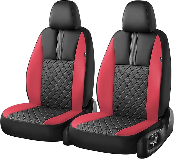 Coverado Car Seat Covers Full Set, Automotive Leather Seat Covers for Car,Universal Fit Front Back Seat Cover, Non-Slip Waterproof Breathable Car Seat Protector