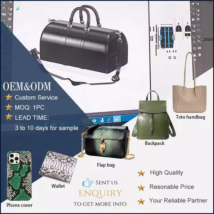 Luxury Crocodile Leather Handbag for Women – Genuine Leather Purse with Bamboo Handle | Snavya