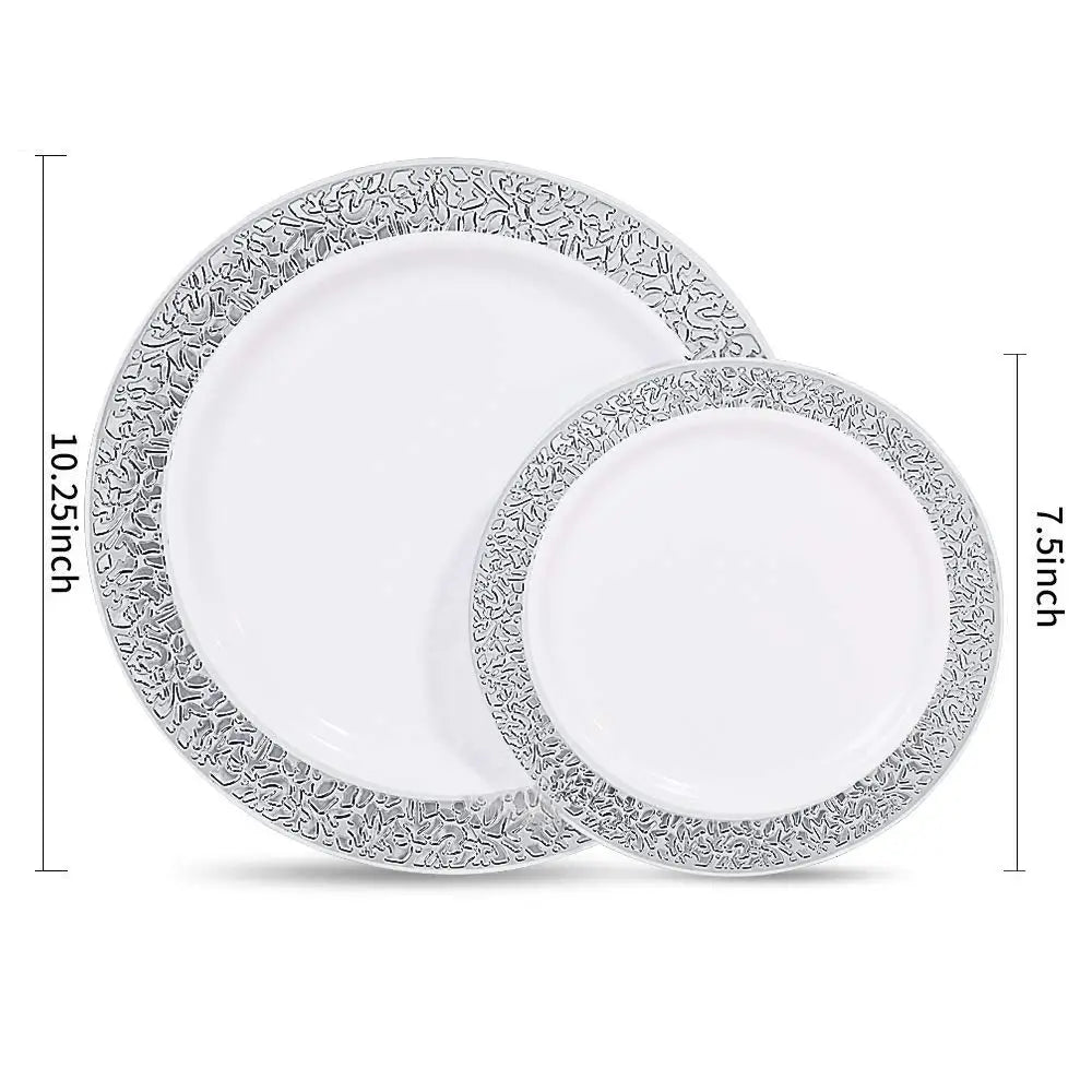 Gold Plastic Party Plate Set
