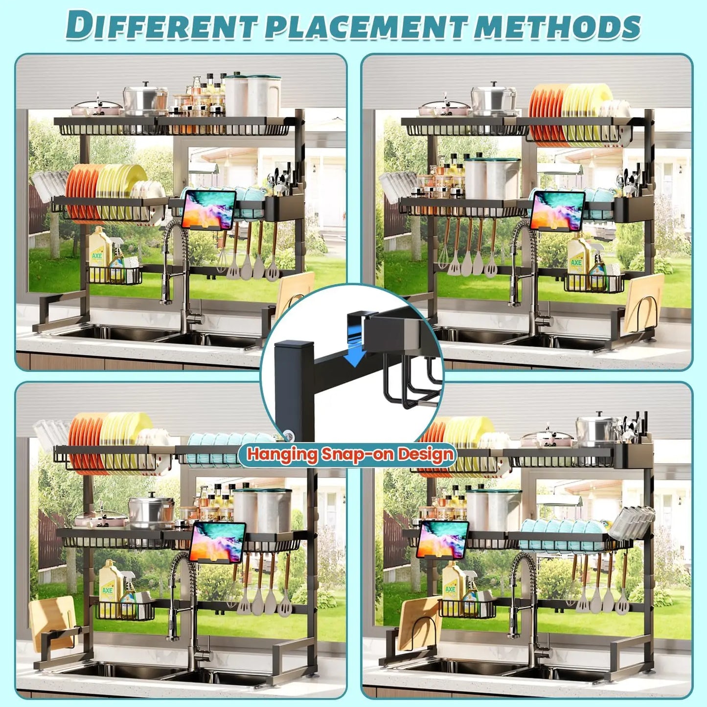 Over Sink Expandable Dish Rack