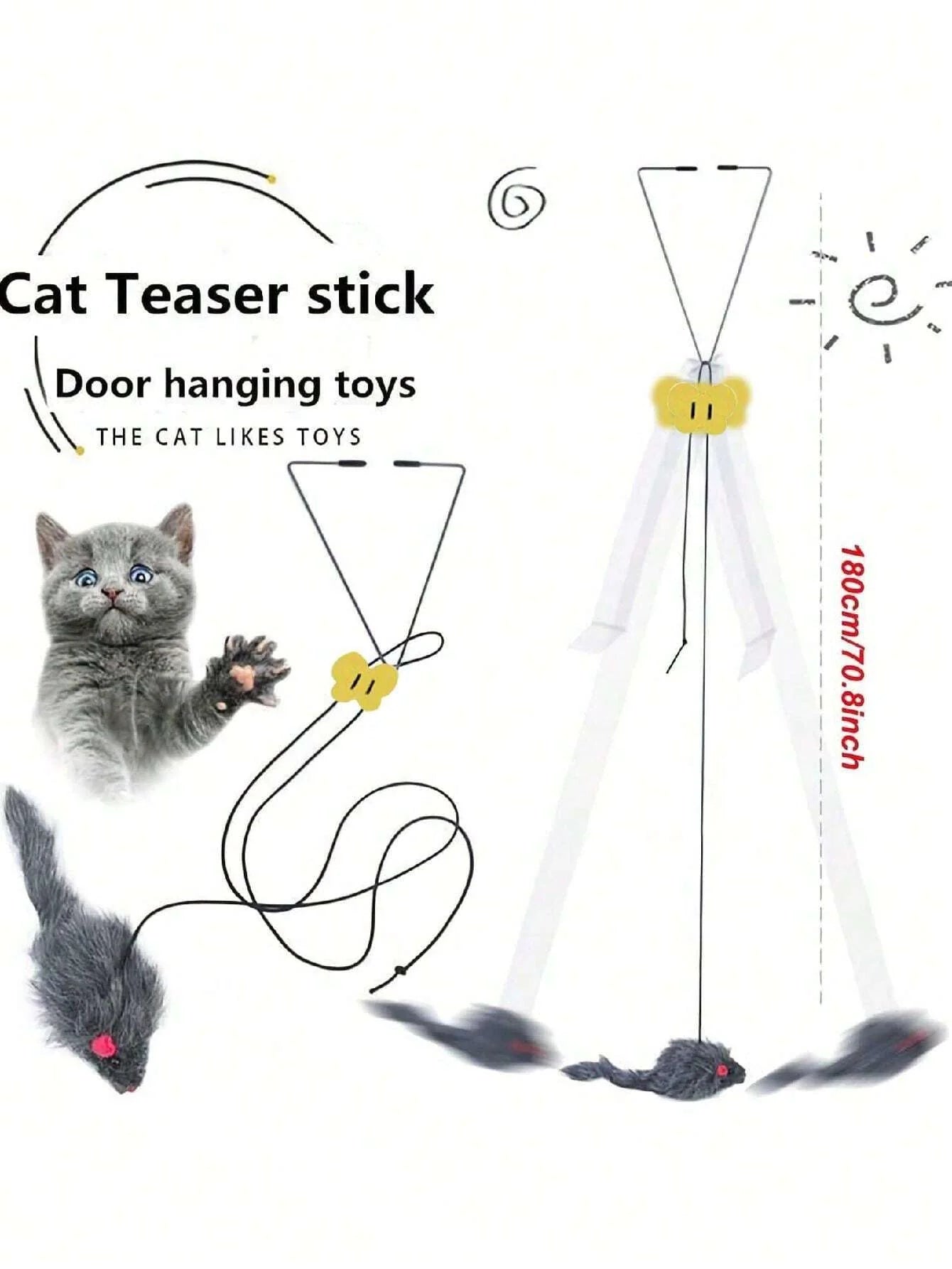 Adjustable Hanging Cat Teaser Toy