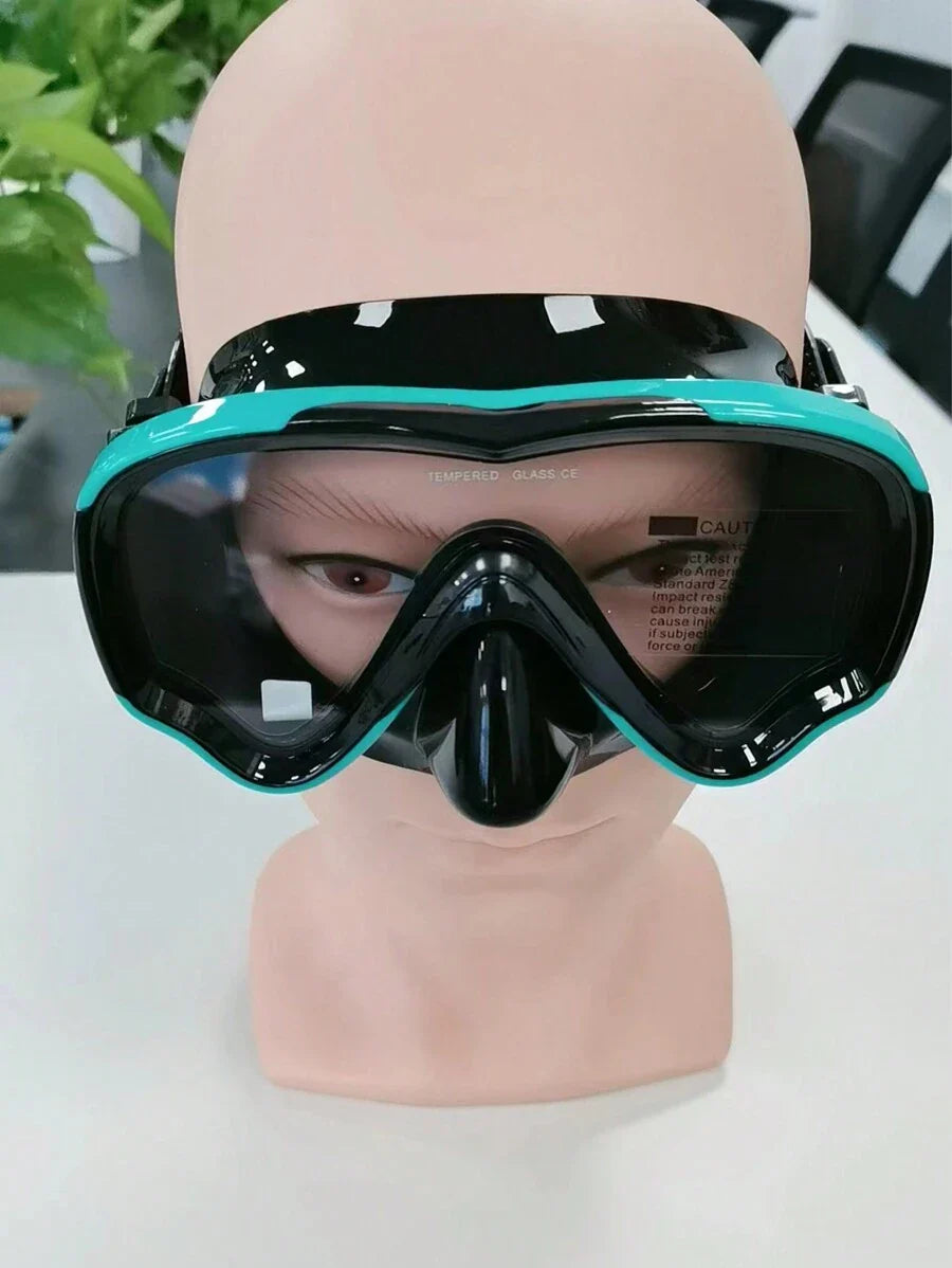 Adult Scuba Diving Mask, Tempered Glass One-Piece Mask