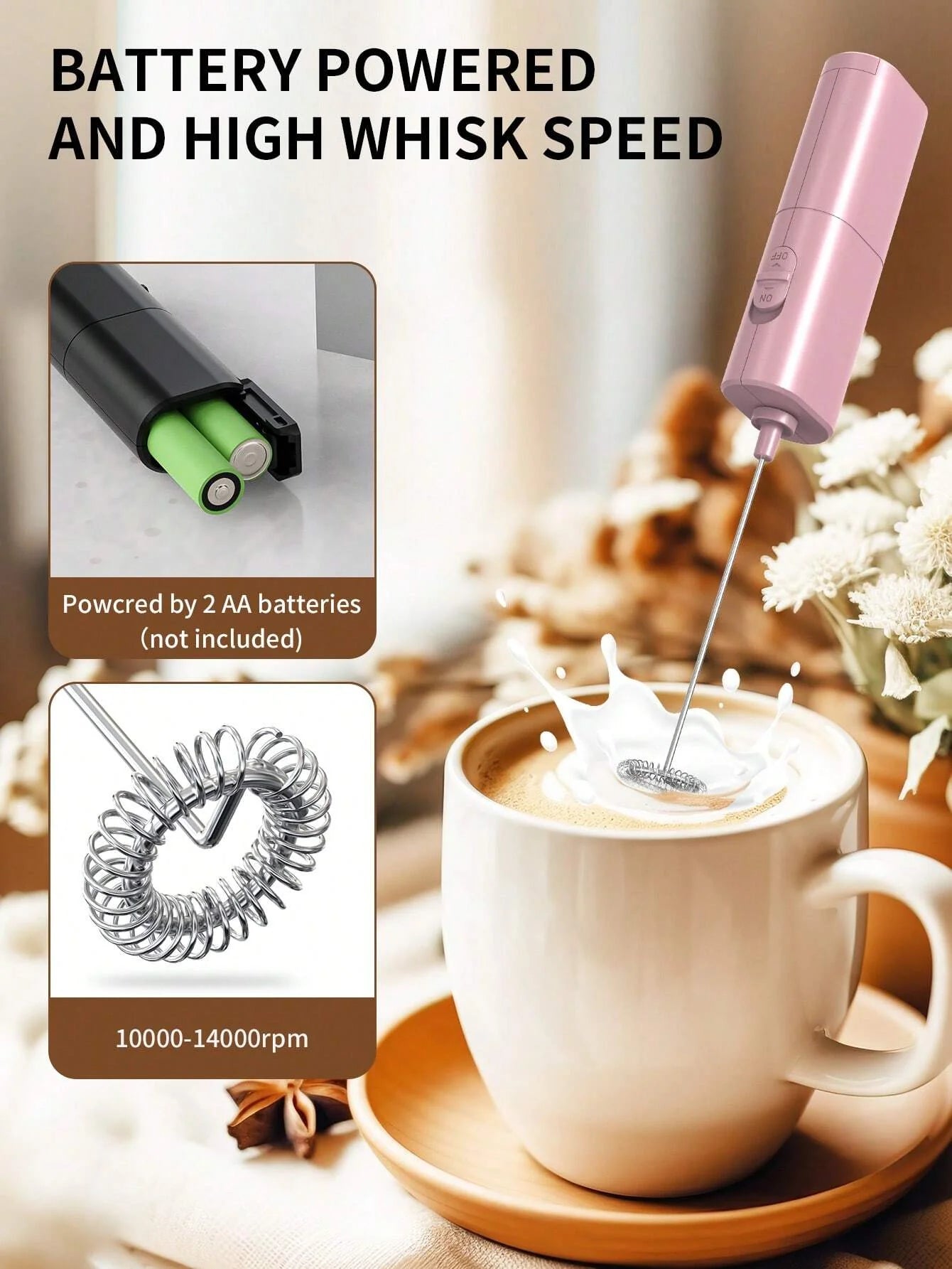 CLITON Handheld Electric Milk Frother