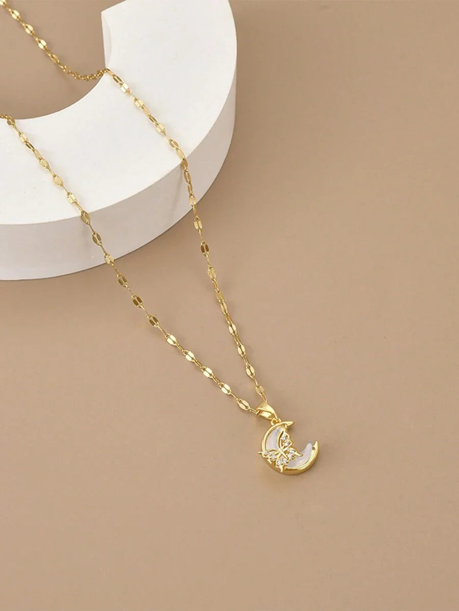 1pc Fashionable Starry Sky, Butterfly