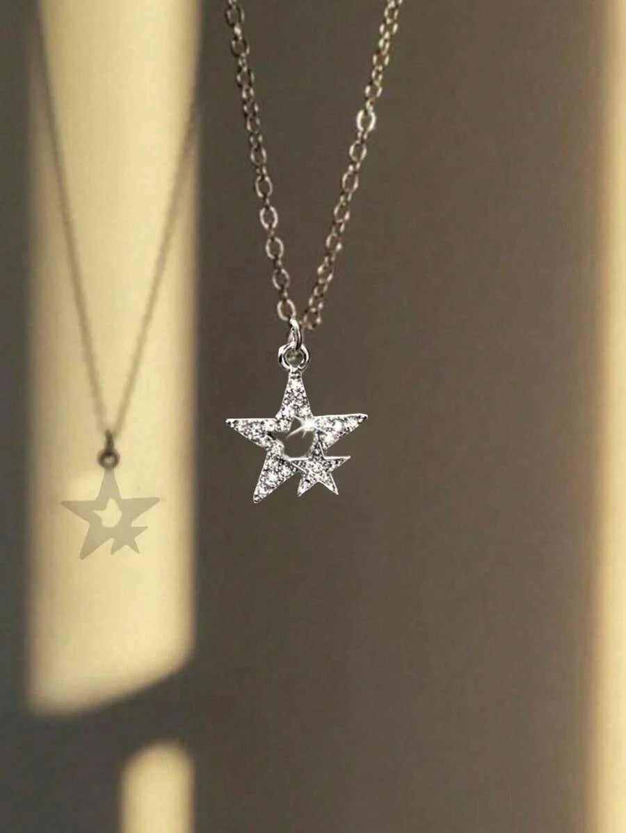 Vintage Gothic Style Rhinestone Cross Necklace