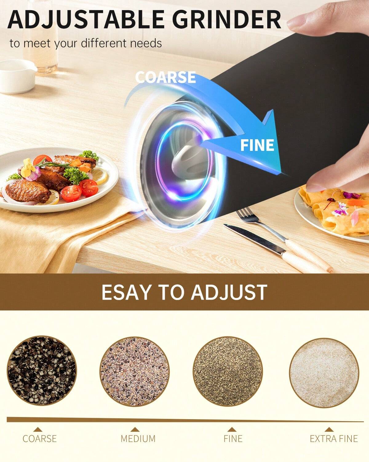 CLITON Gravity Electric Grinder Set