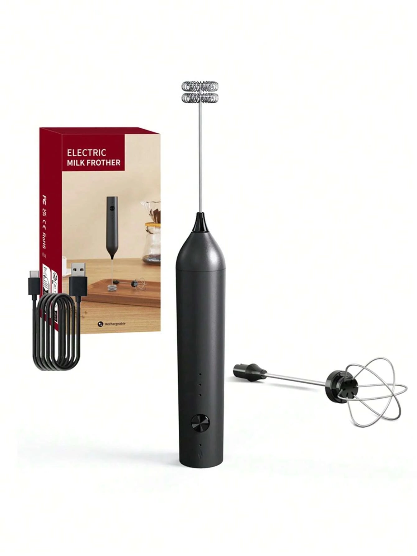 CLITON Rechargeable Milk Frother Wand