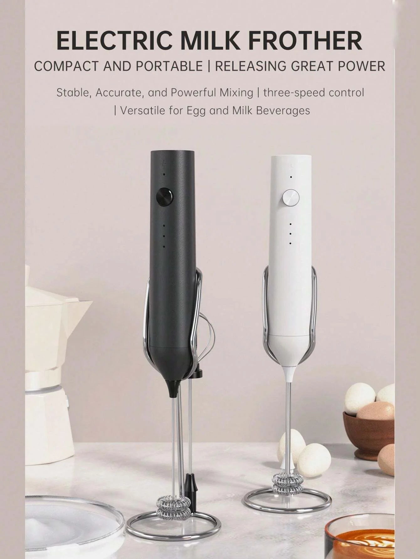 CLITON Rechargeable Milk Frother Wand