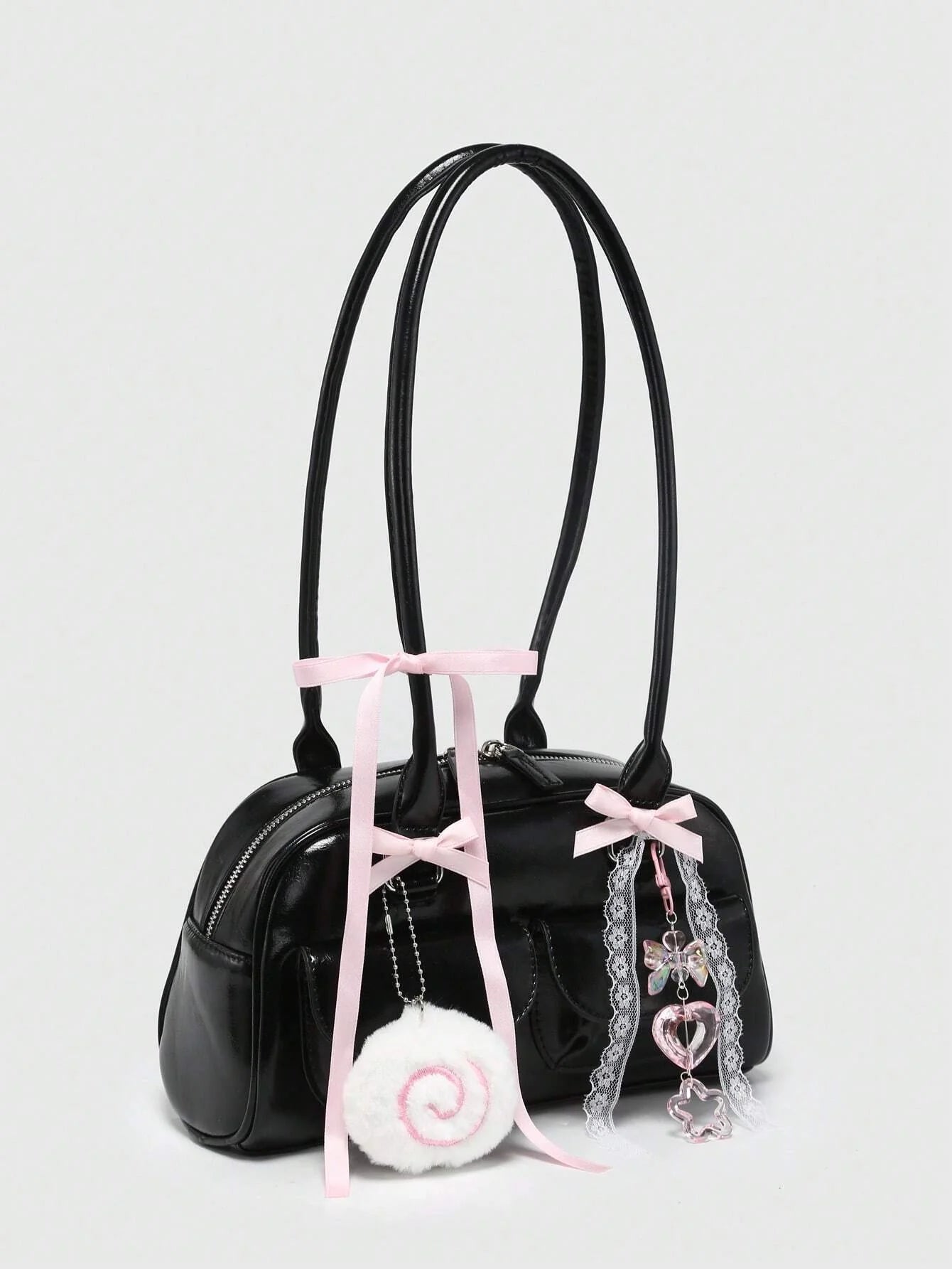 ROMWE Kawaii Plaid Bow Bag