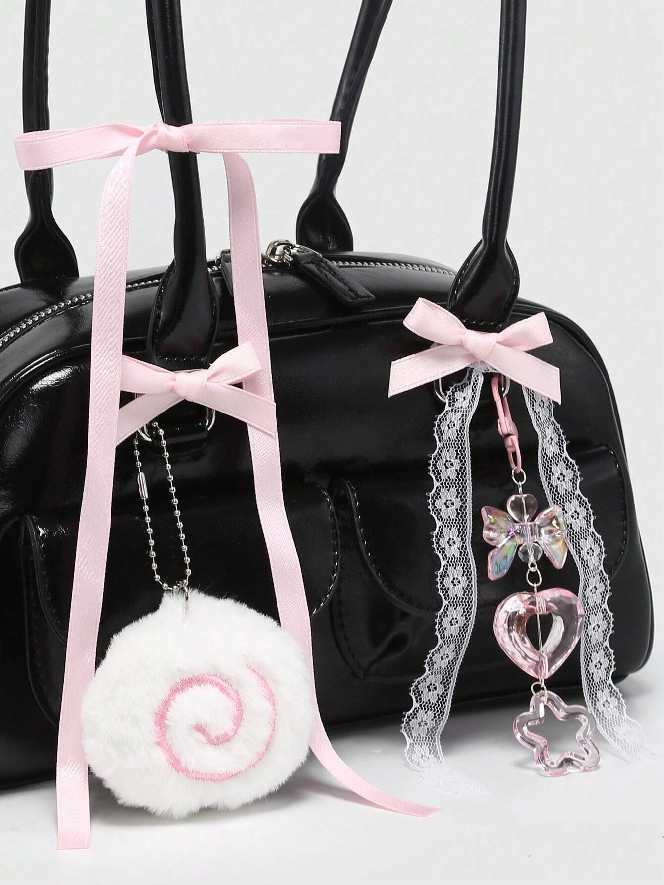 ROMWE Kawaii Plaid Bow Bag