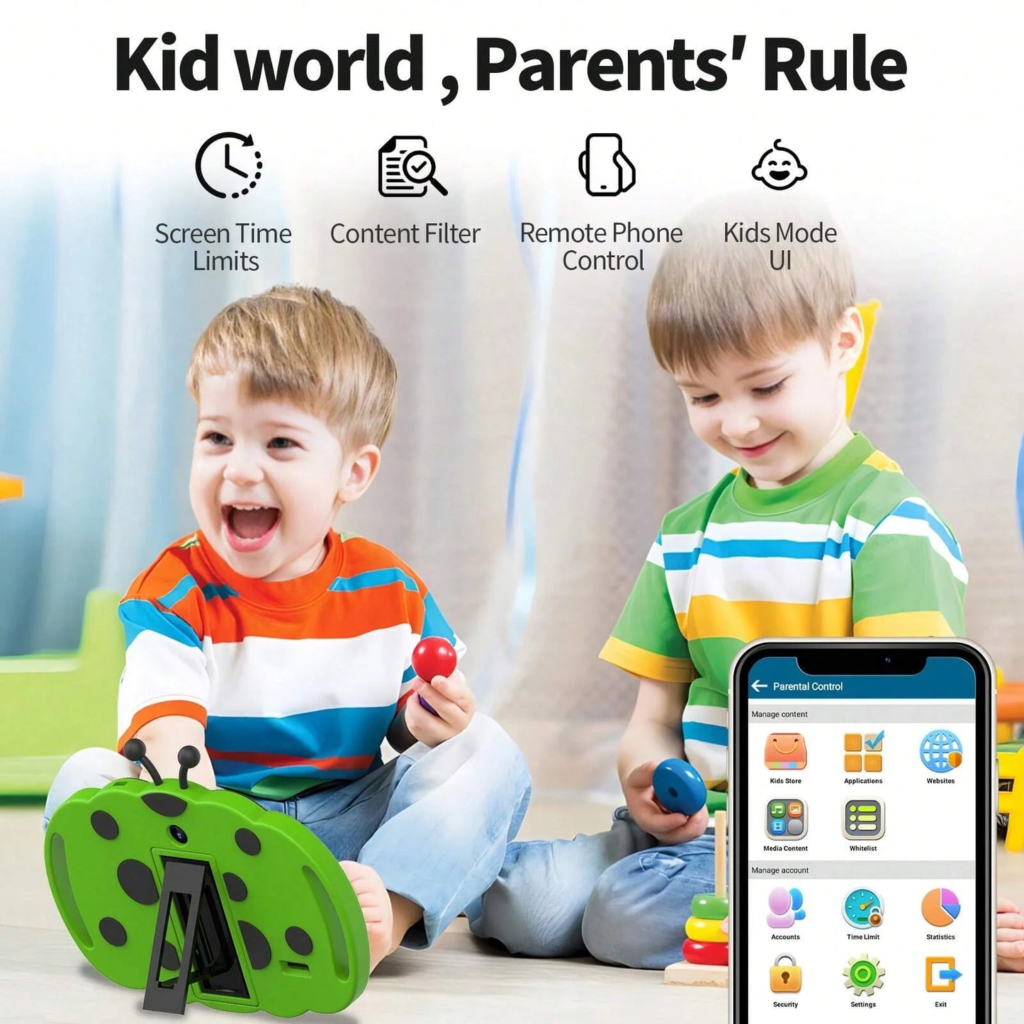 PRITOM 7-Inch Kids Learning Tablet