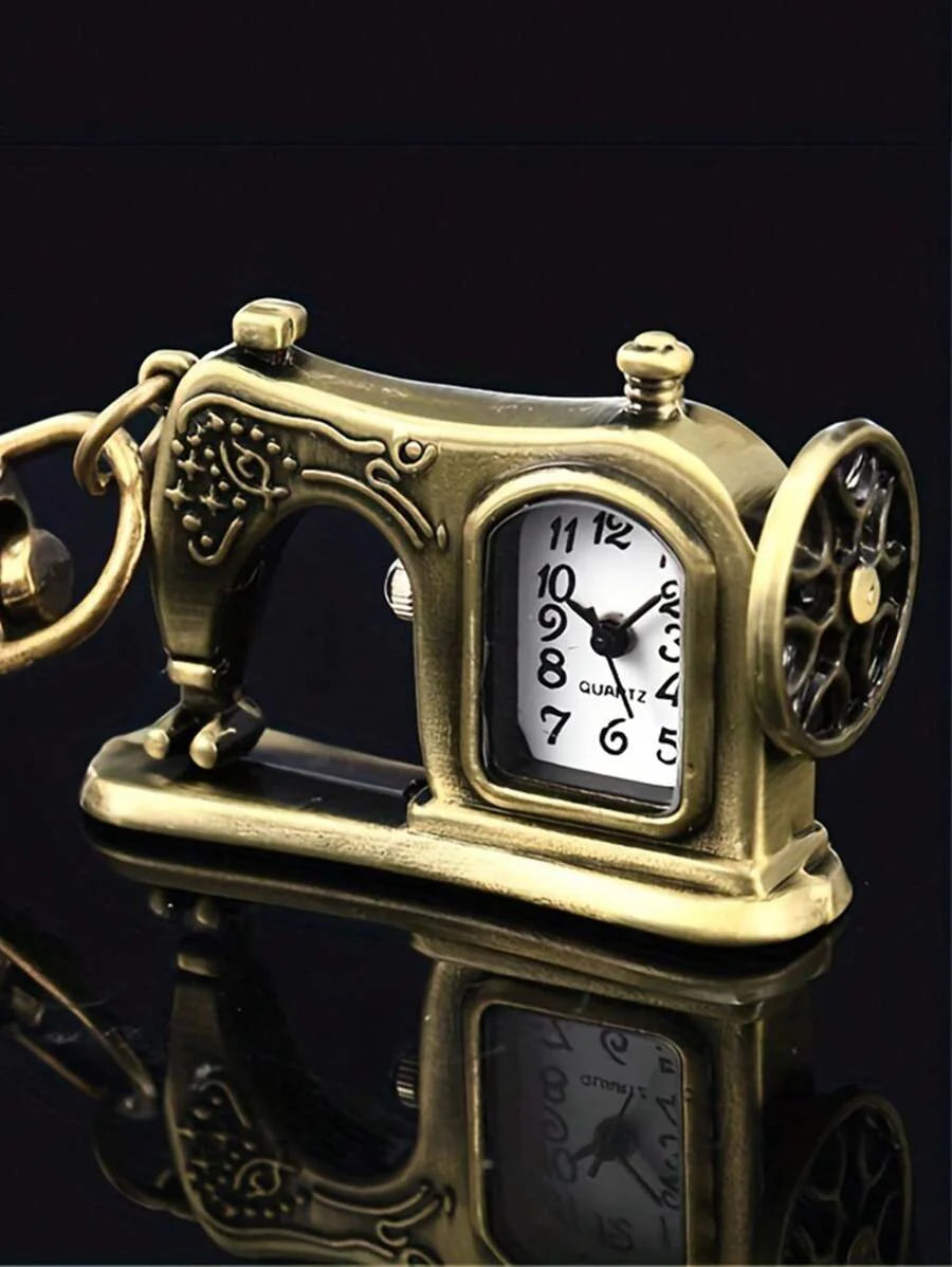 Key Shape Pocket Watch Pocket Watch Vintage Bronze Keychain