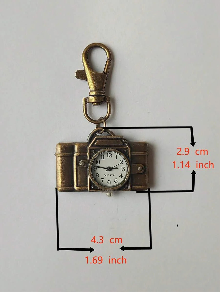 Key Shape Pocket Watch Pocket Watch Vintage Bronze Keychain
