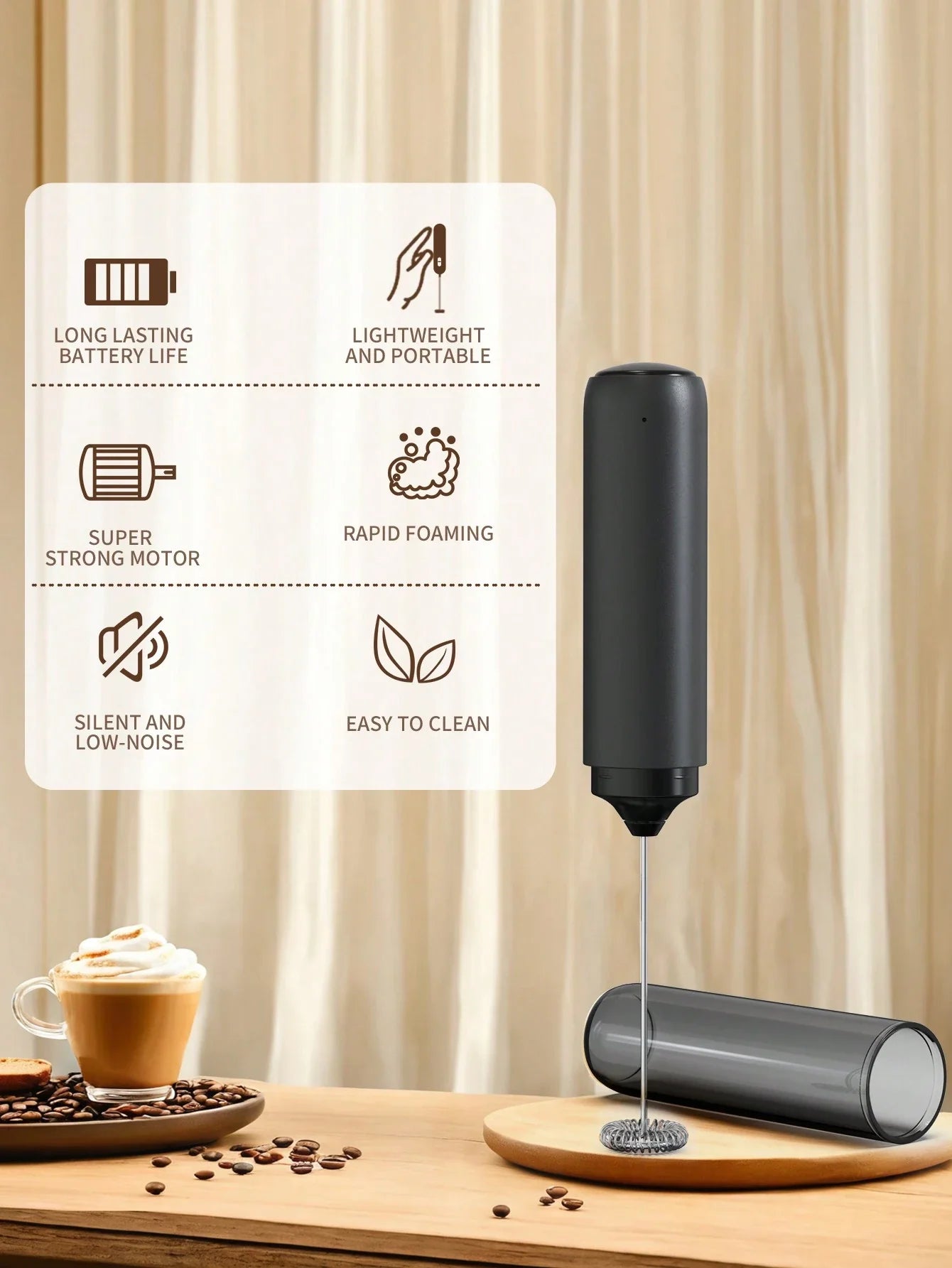 CLITON Rechargeable Electric Milk Frother