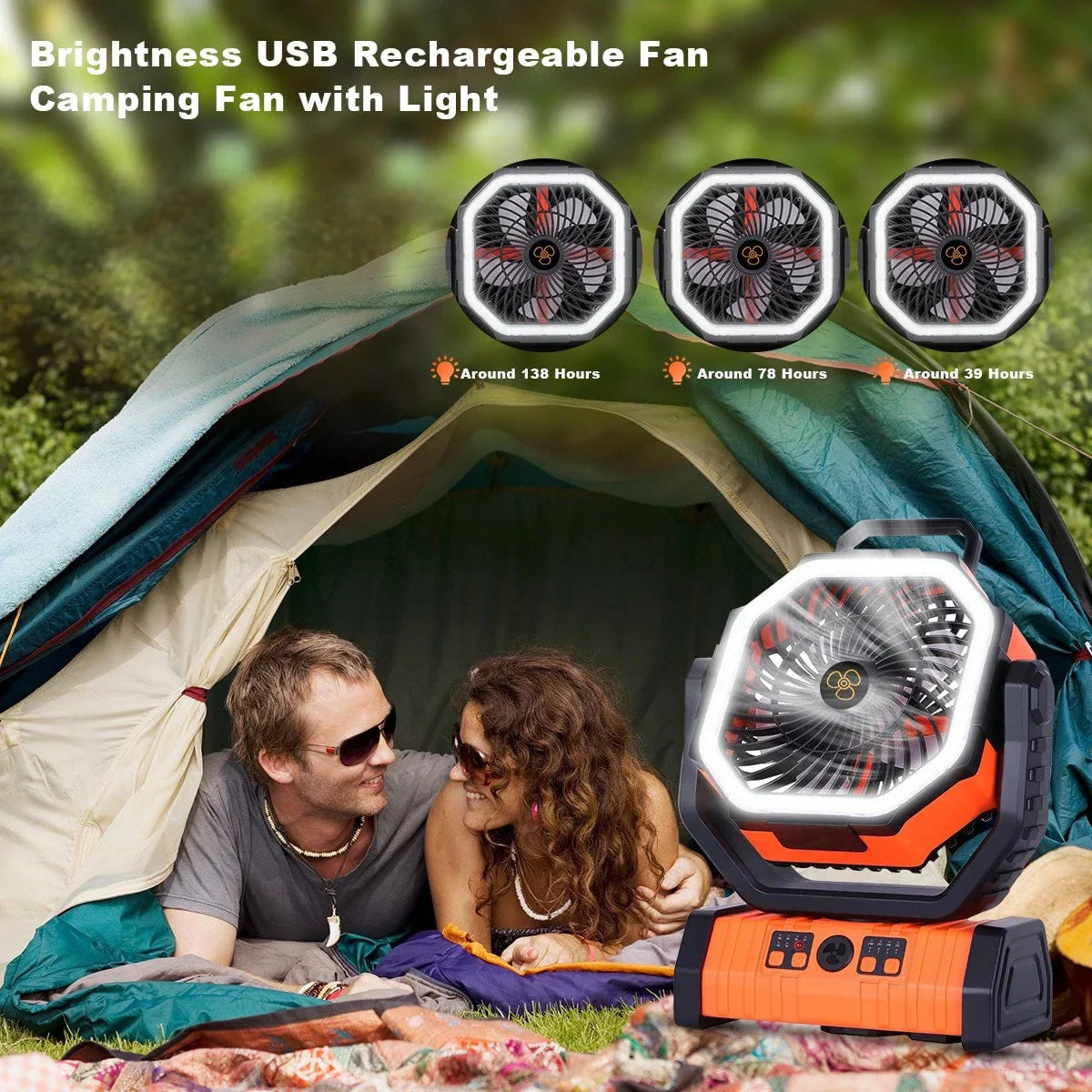 BDQ 20000mAh Portable Camping Fan
