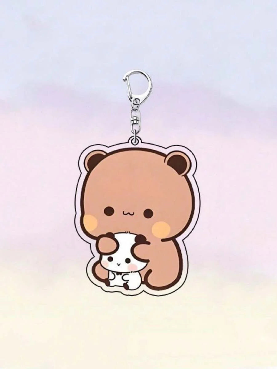 Bubu & Dudu Bear Backpack Charm Keychain