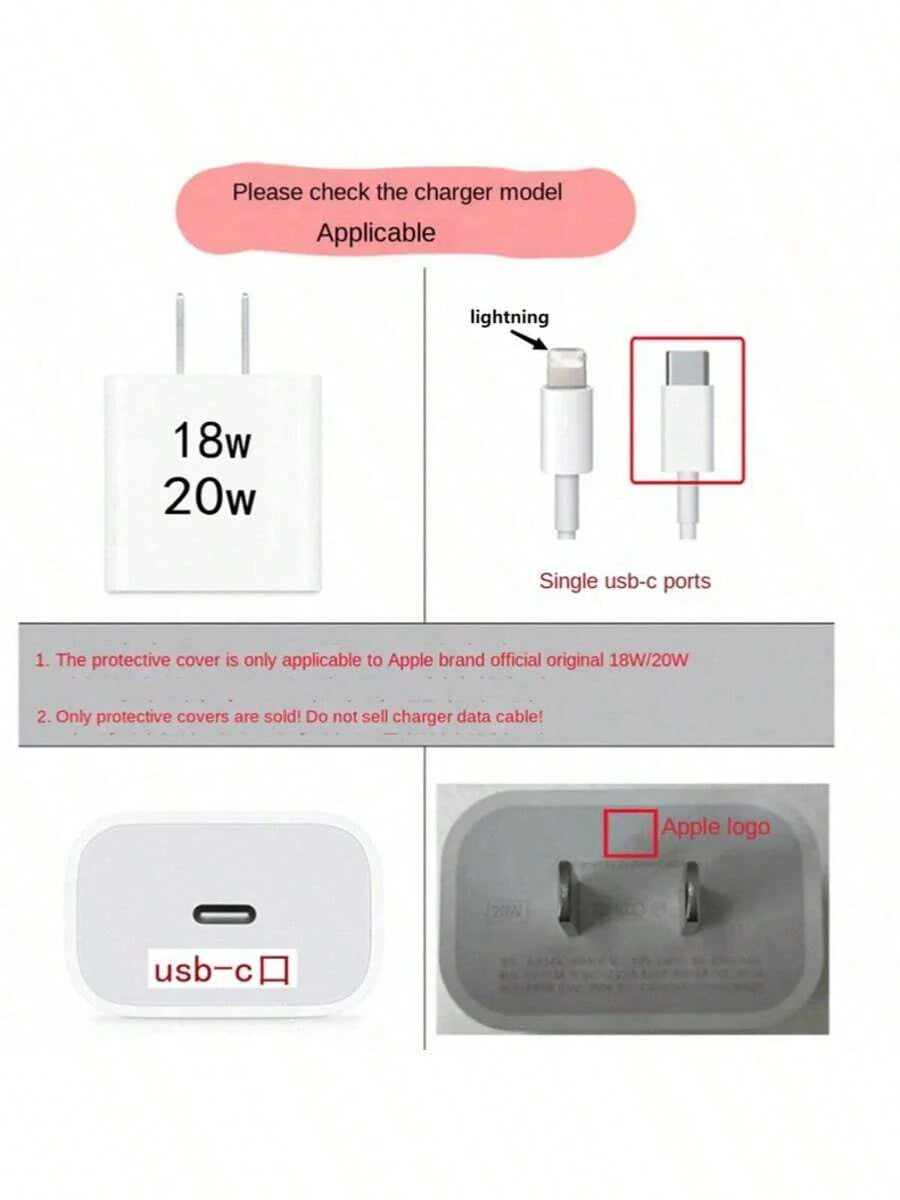 Pearl Design Charger Set, Includes Charging Cable Protector