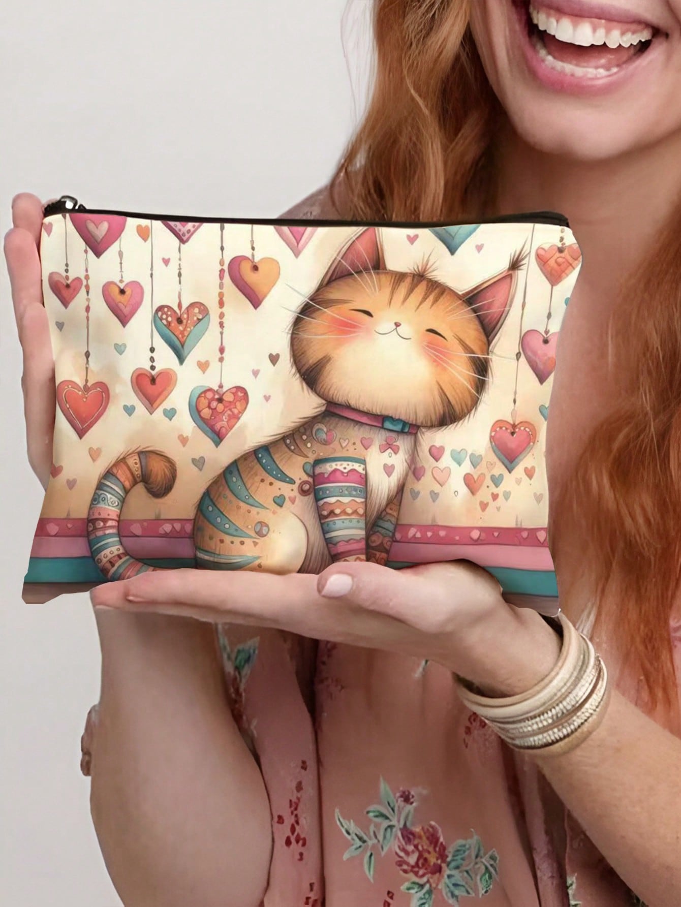 Cute Cat Pattern Cosmetic Bag