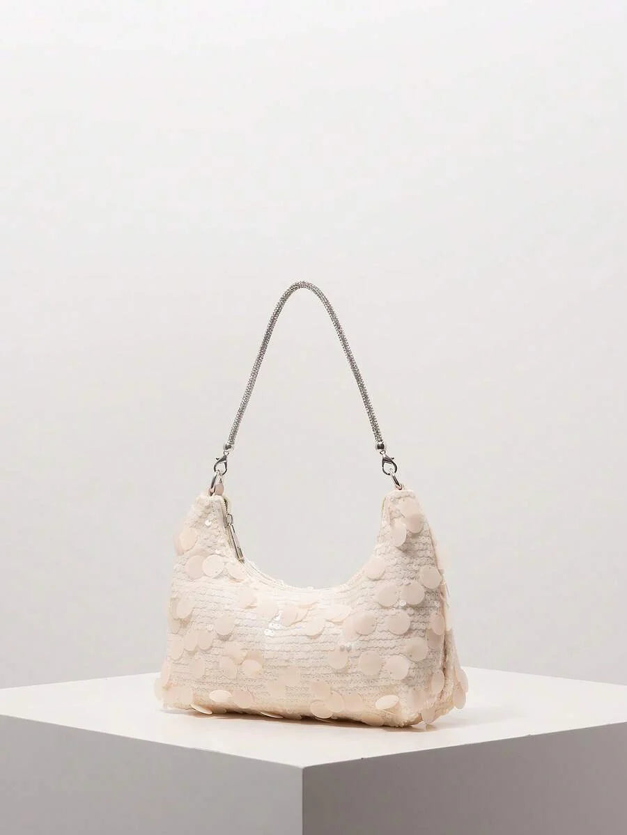 Random Pattern Shoulder Bag, Sequin Bag