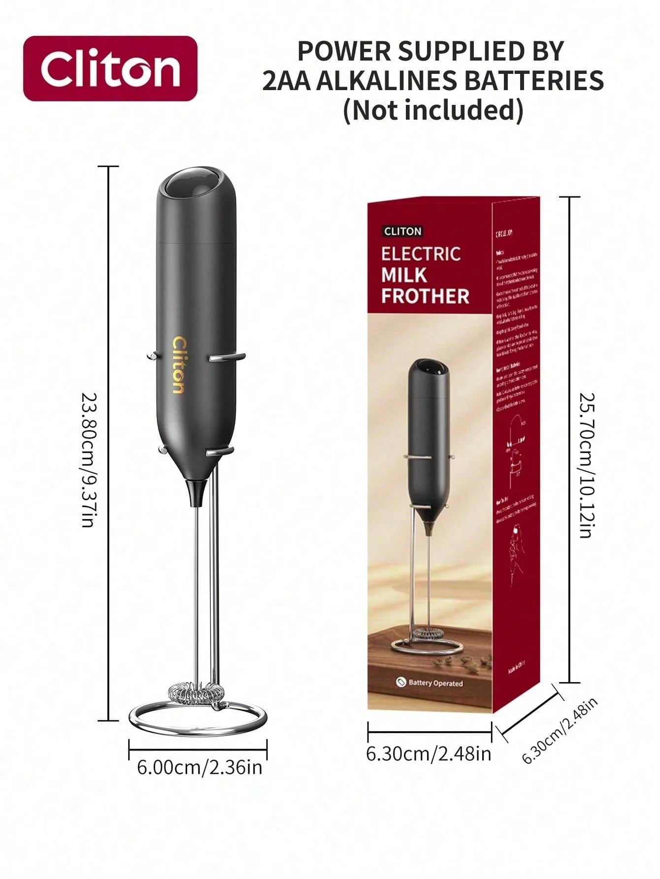 CLITON Battery Milk Frother