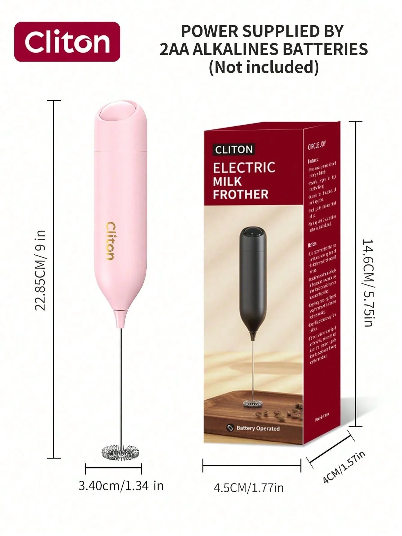 CLITON Battery Milk Frother