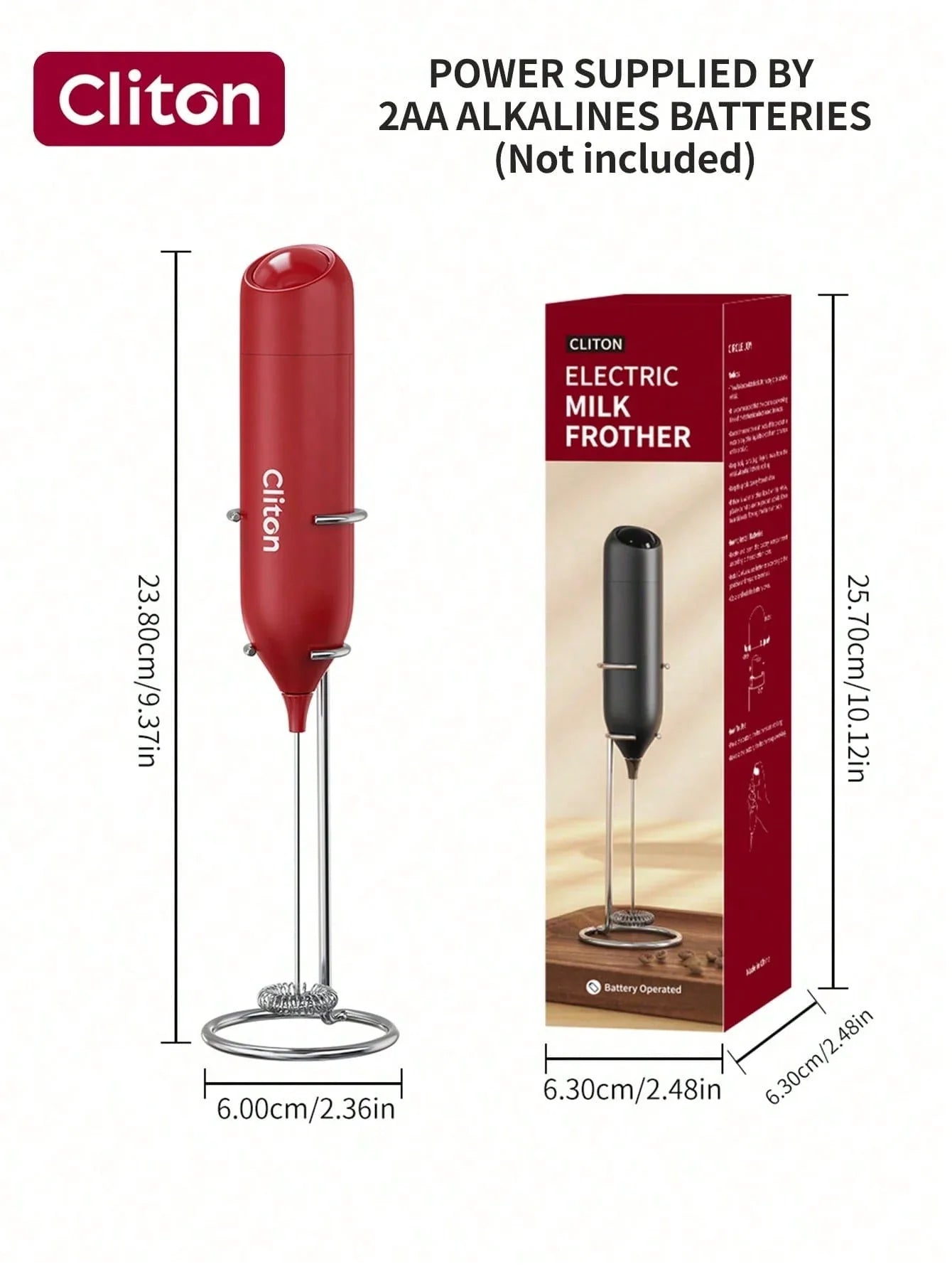 CLITON Battery-Powered Milk Frother