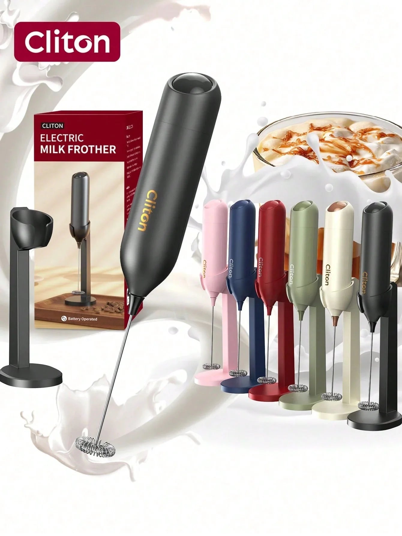 CLITON Battery Milk Frother