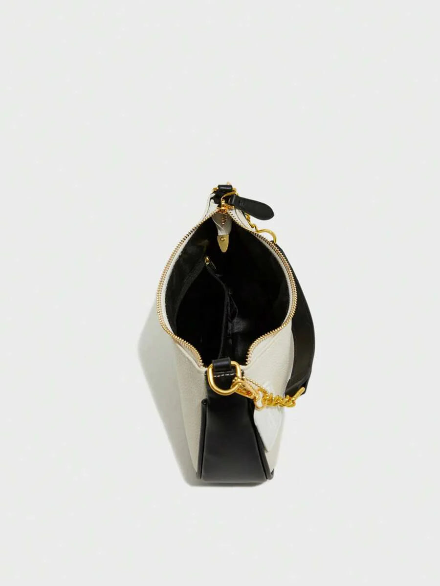 White Ladies' Shoulder Bag Made Of PU Material