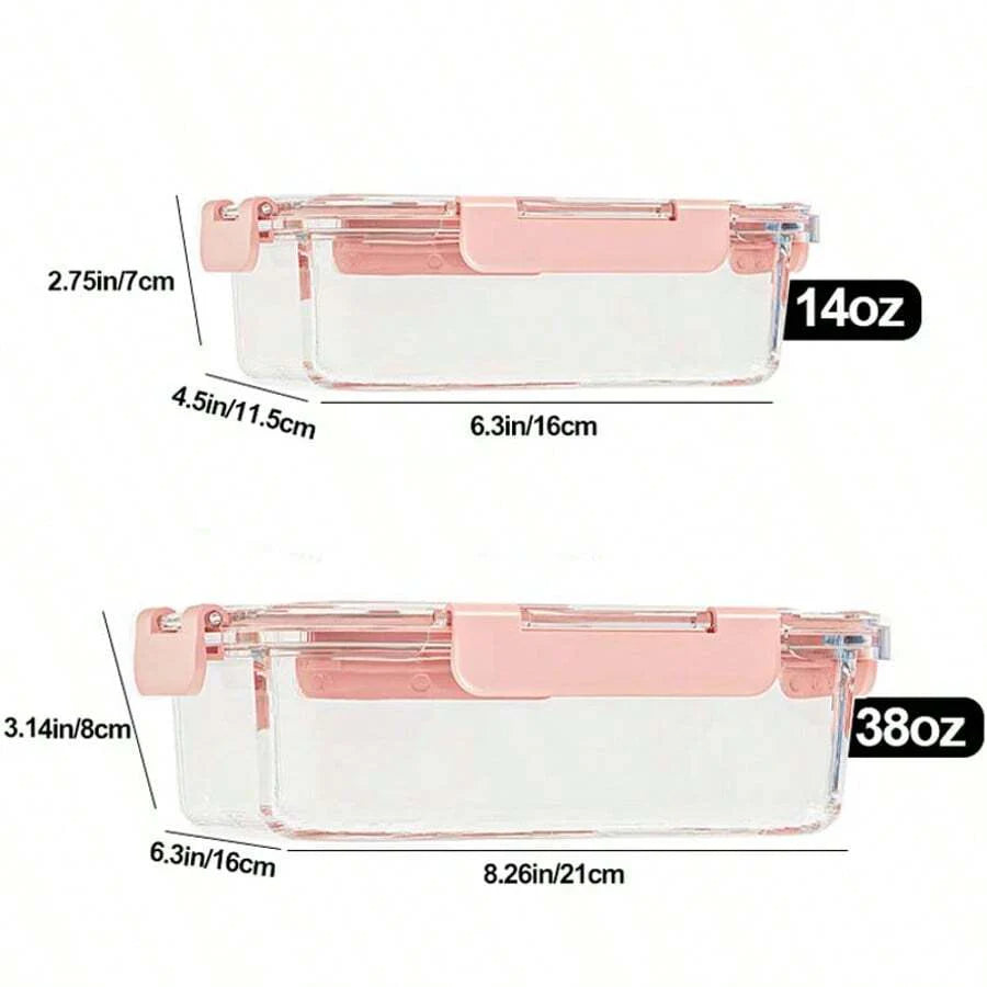 10/2pcs Set High Borosilicate Glass Food Storage
