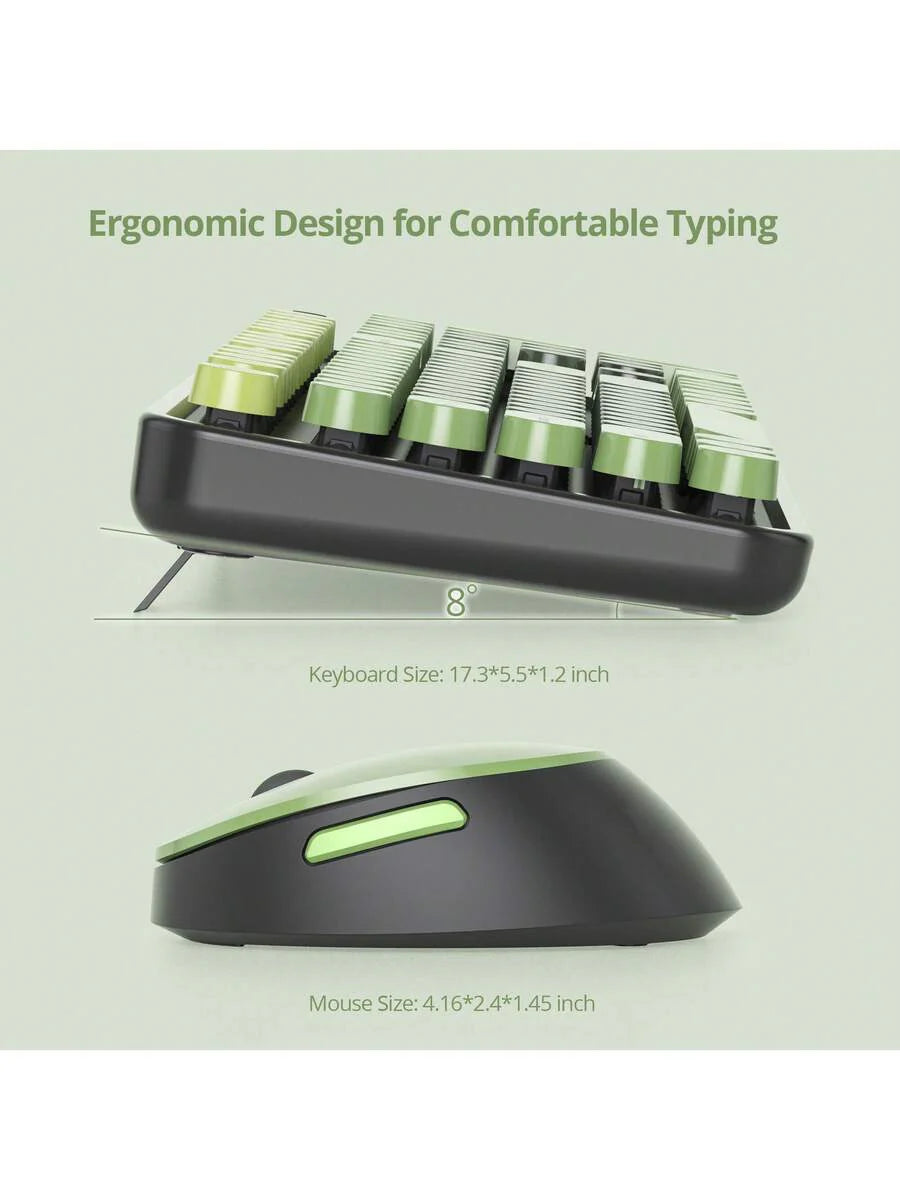 Wireless Keyboard And Mouse Set, Cute Keyboard And Mouse Combo