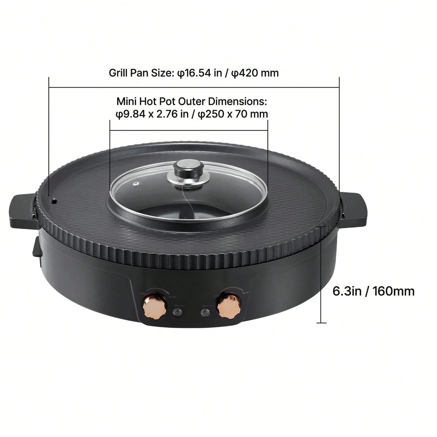 2-in-1 Electric Hot Pot Grill