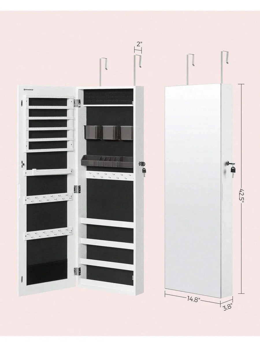 SONGMICS Mirror Jewelry Cabinet
