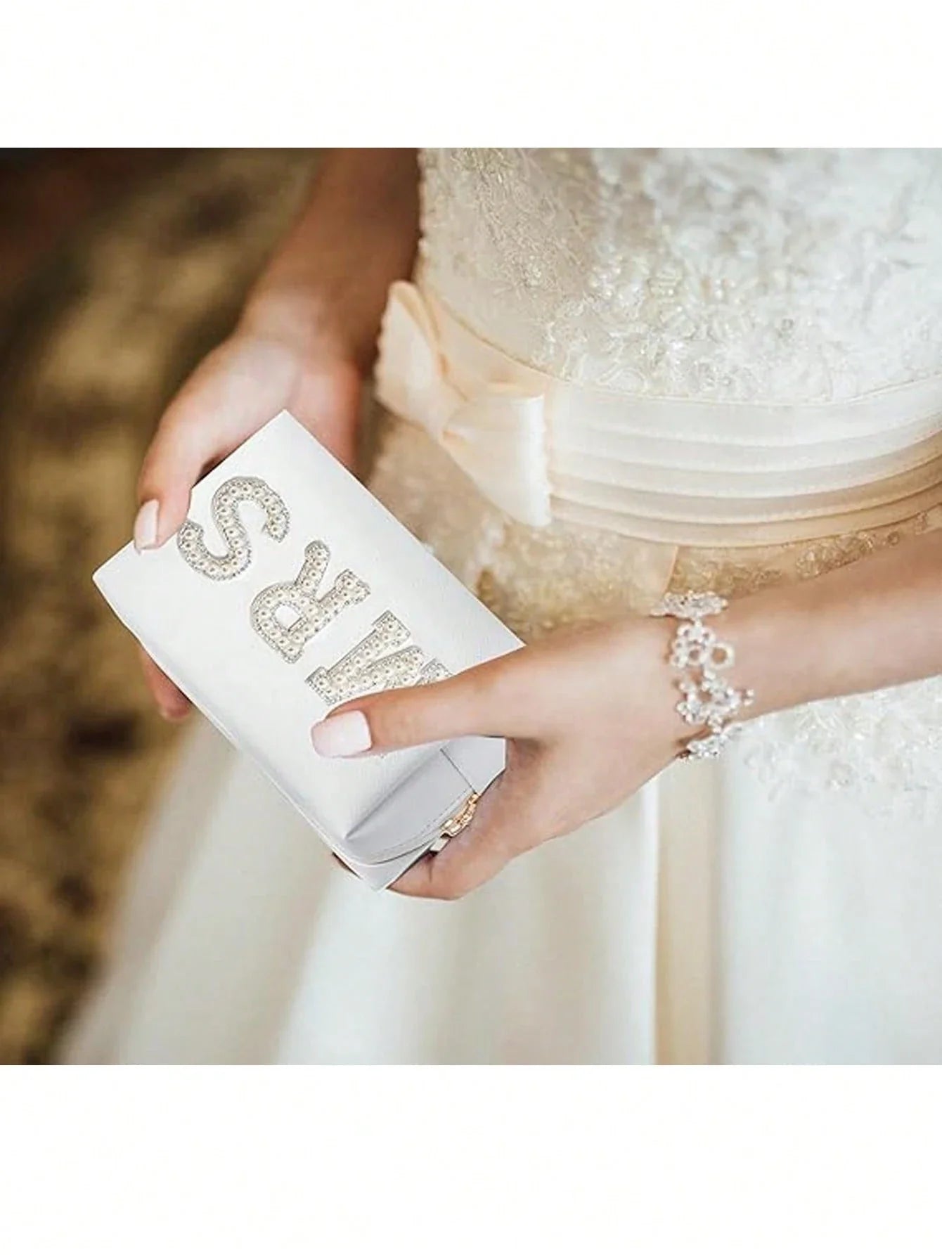 Bride MRS Rhinestone Makeup Bag