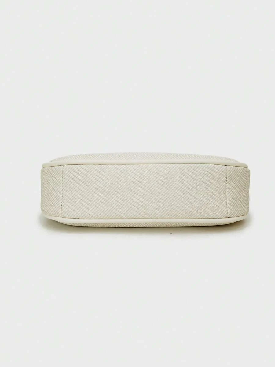 White Ladies' Shoulder Bag Made Of PU Material