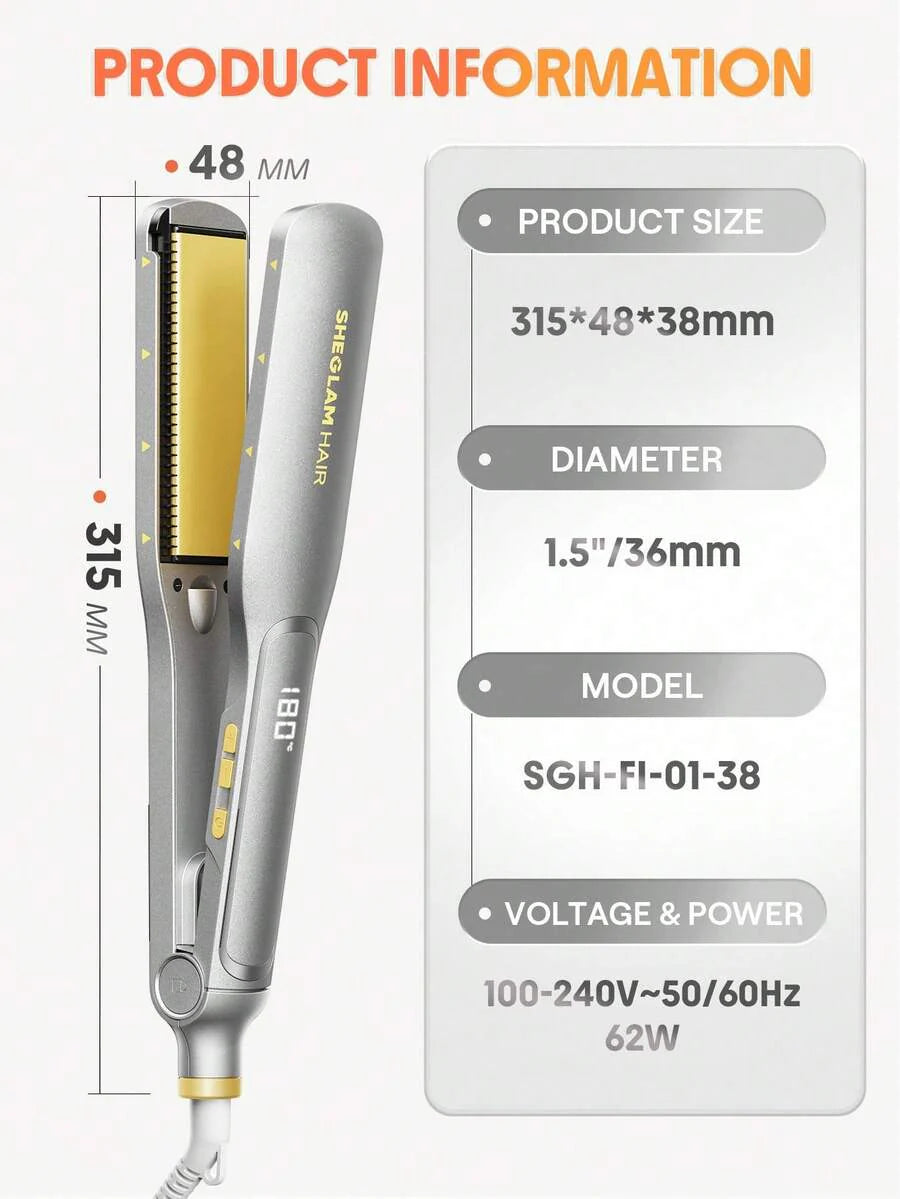 SHEGLAM HAIR Sleek Chic Wide Glide Straightener