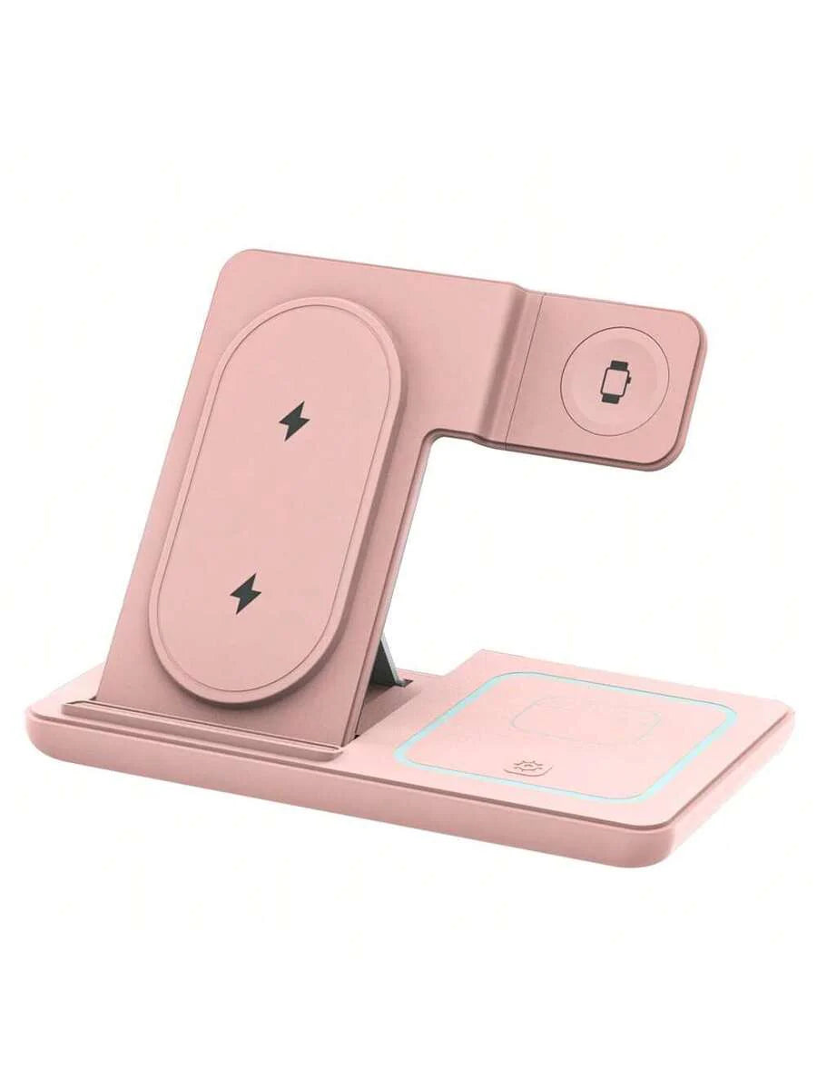 AmSengo 15W Foldable 3-In-1 Fast Wireless Charging Station