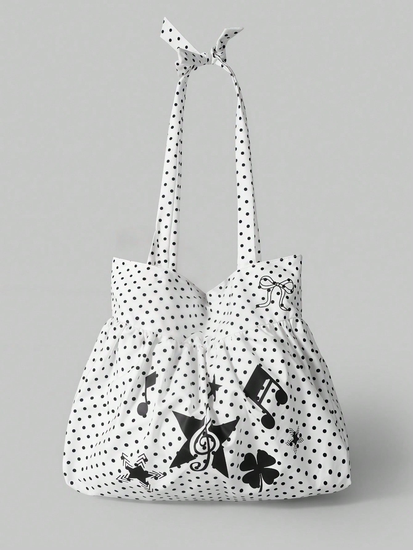 ROMWE Anime Black Heart Shoulder Bag