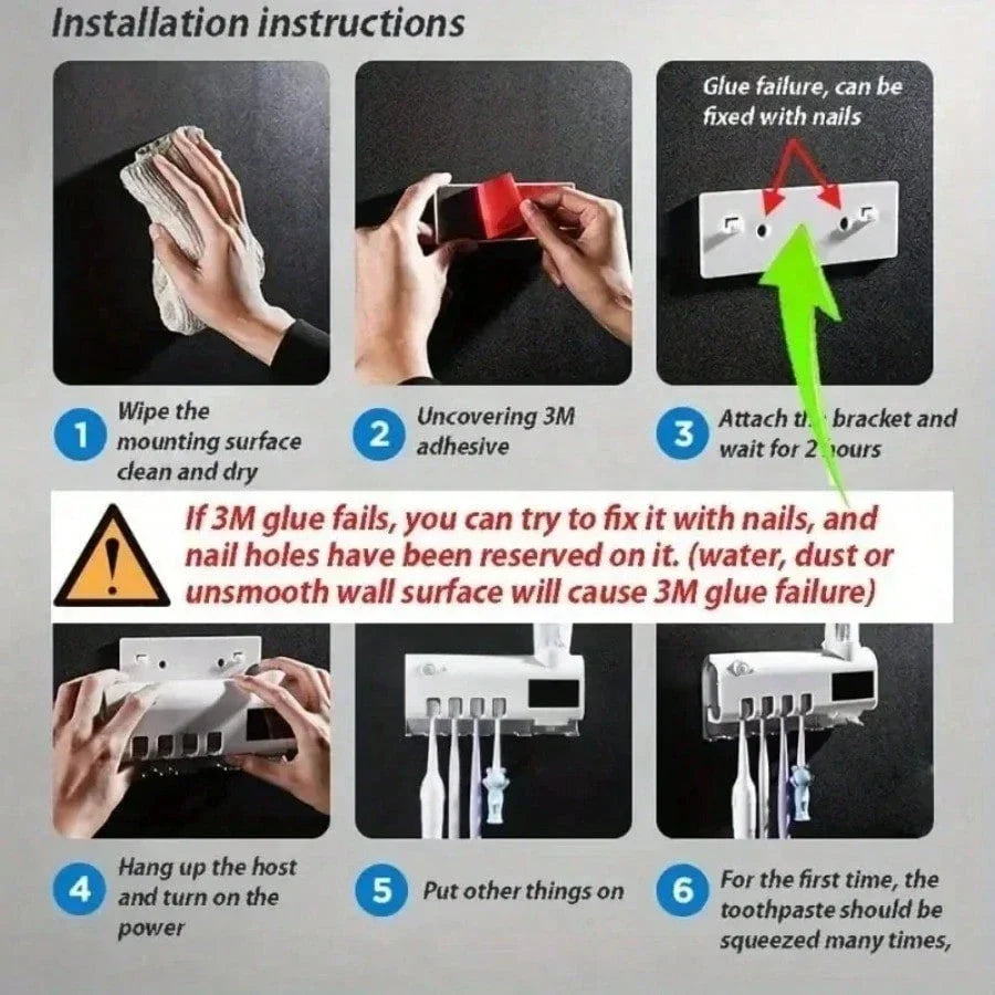 RAF UV Toothbrush Holder Dispenser