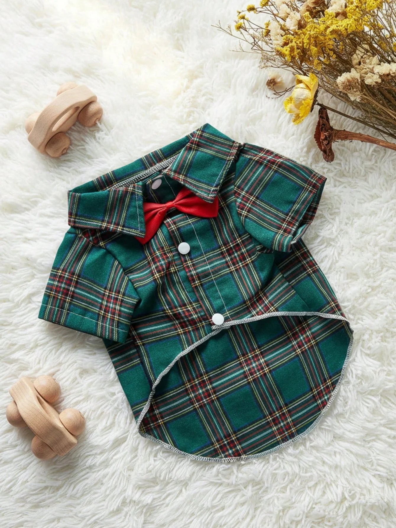 PETSIN Christmas Plaid Pet Shirt
