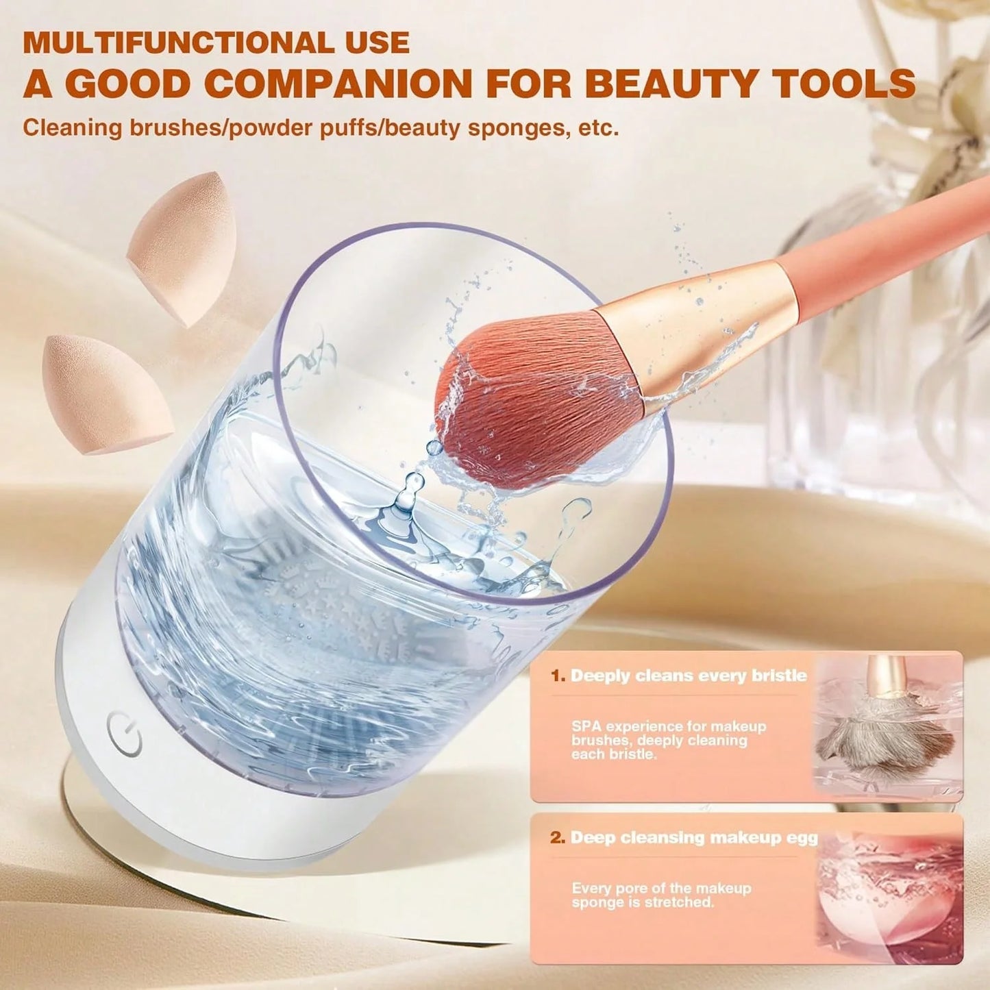 USB Powered Makeup Brush Cleaner