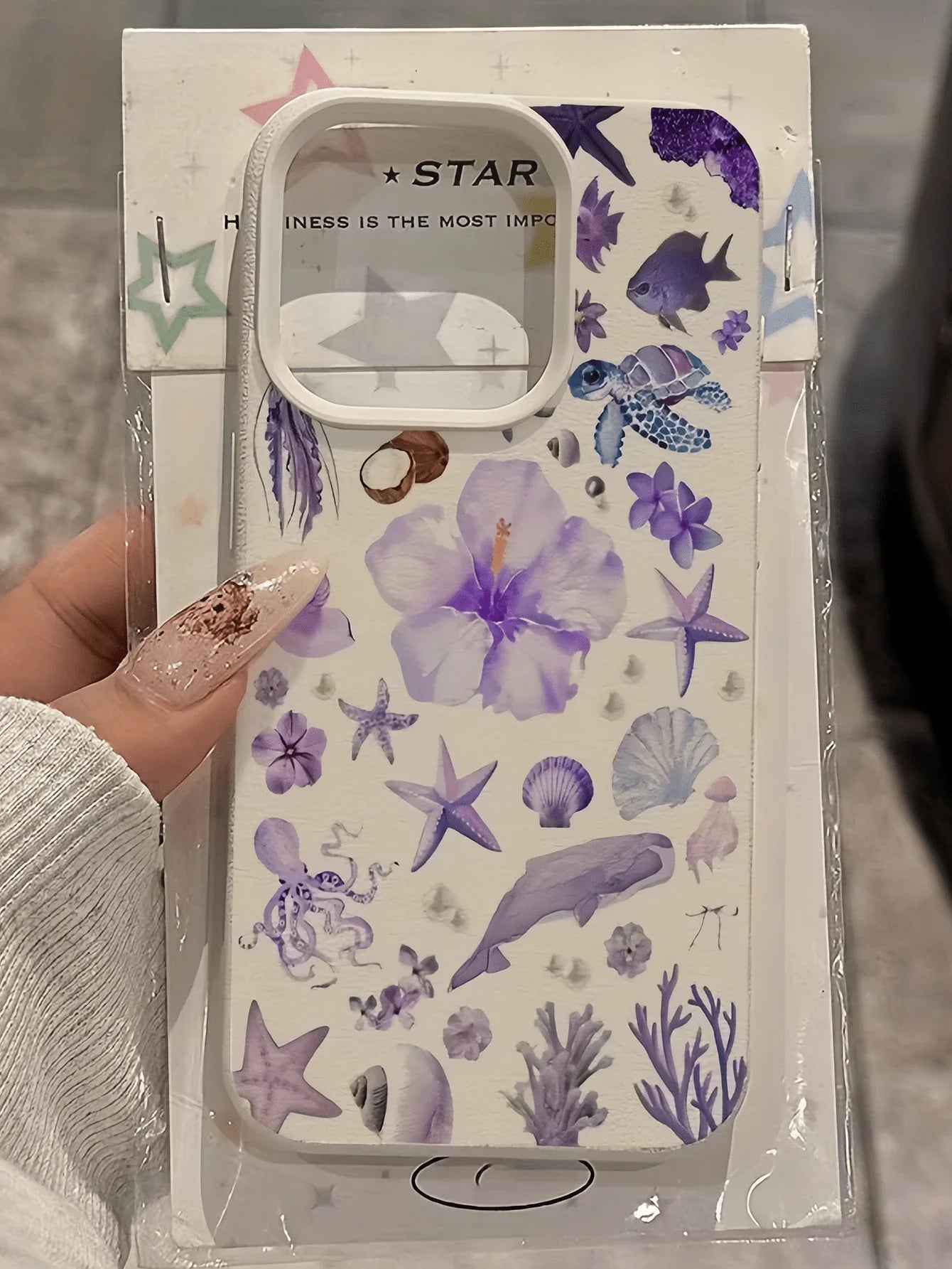 Iphone Pink White TPU Fashion Shockproof Mobile Cover