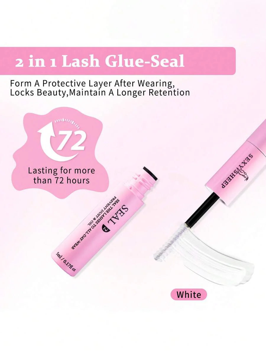 SEXYSHEEP 140pcs D-Curl Fluffy False Eyelashes Mixed Set