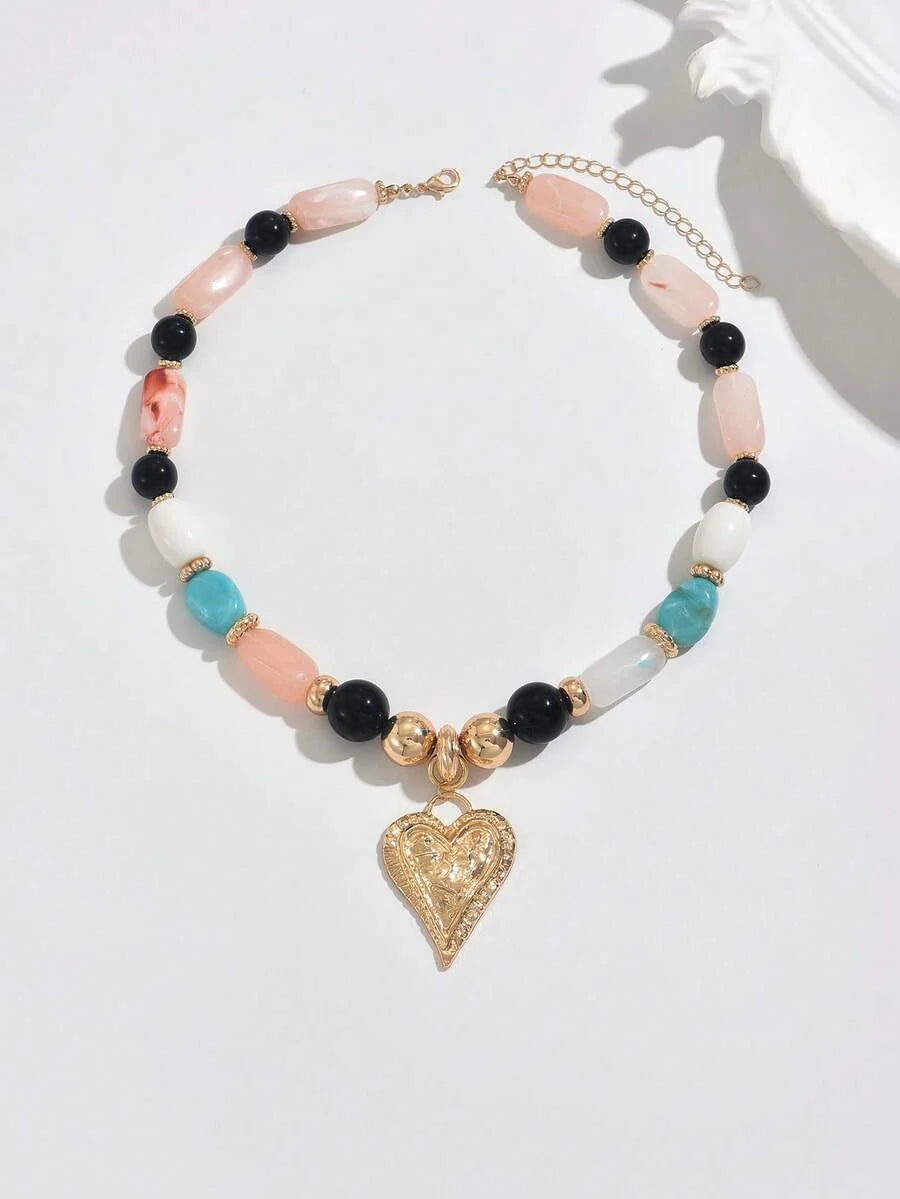 Elegant Fashion Gold Chain Plastic Orange Red Jelly
