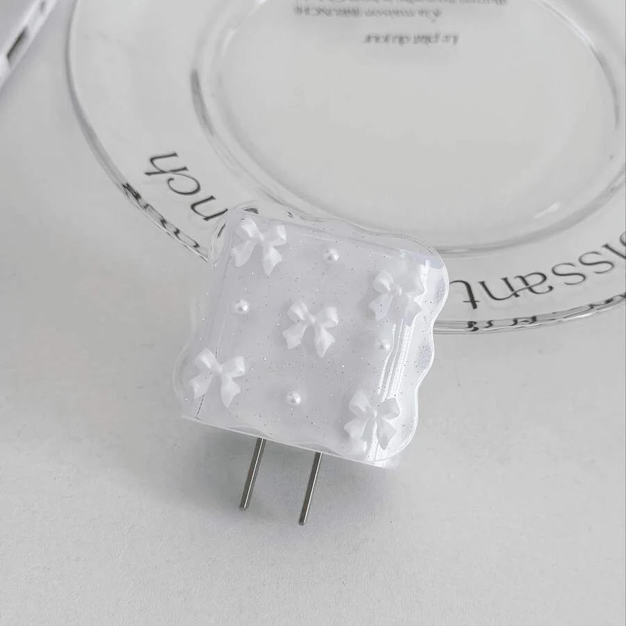 Pearl Design Charger Set, Includes Charging Cable Protector