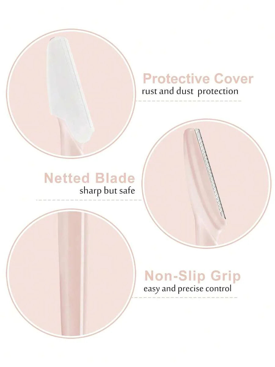 Bottled Eyebrow Razor Set, Includes Storage Box