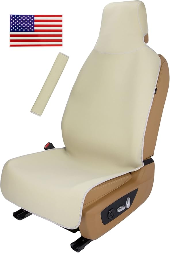Waterproof Neoprene Car Seat Cover, Sweatproof Non-Slip Seat Protector, Universal Fit for Front Bucket or Rear Bench Seat of Cars, SUVs, Vans, Trucks, Compatible with Airbags and Armrests