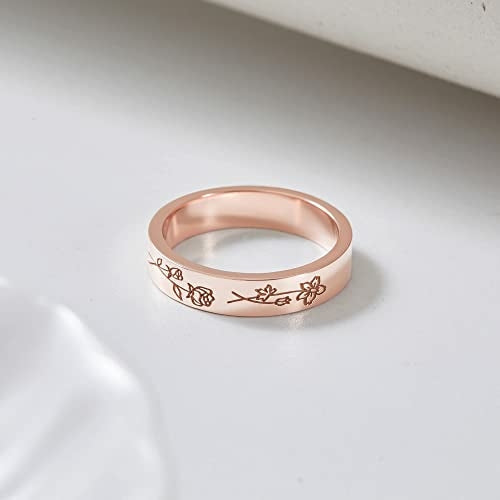 Birth Month Flower Family Ring