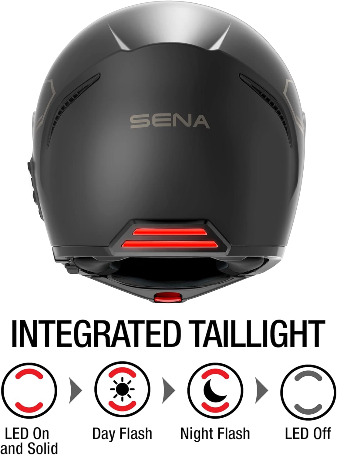 Sena Impulse Modular Motorcycle Smart Helmet (Gloss White, Large)