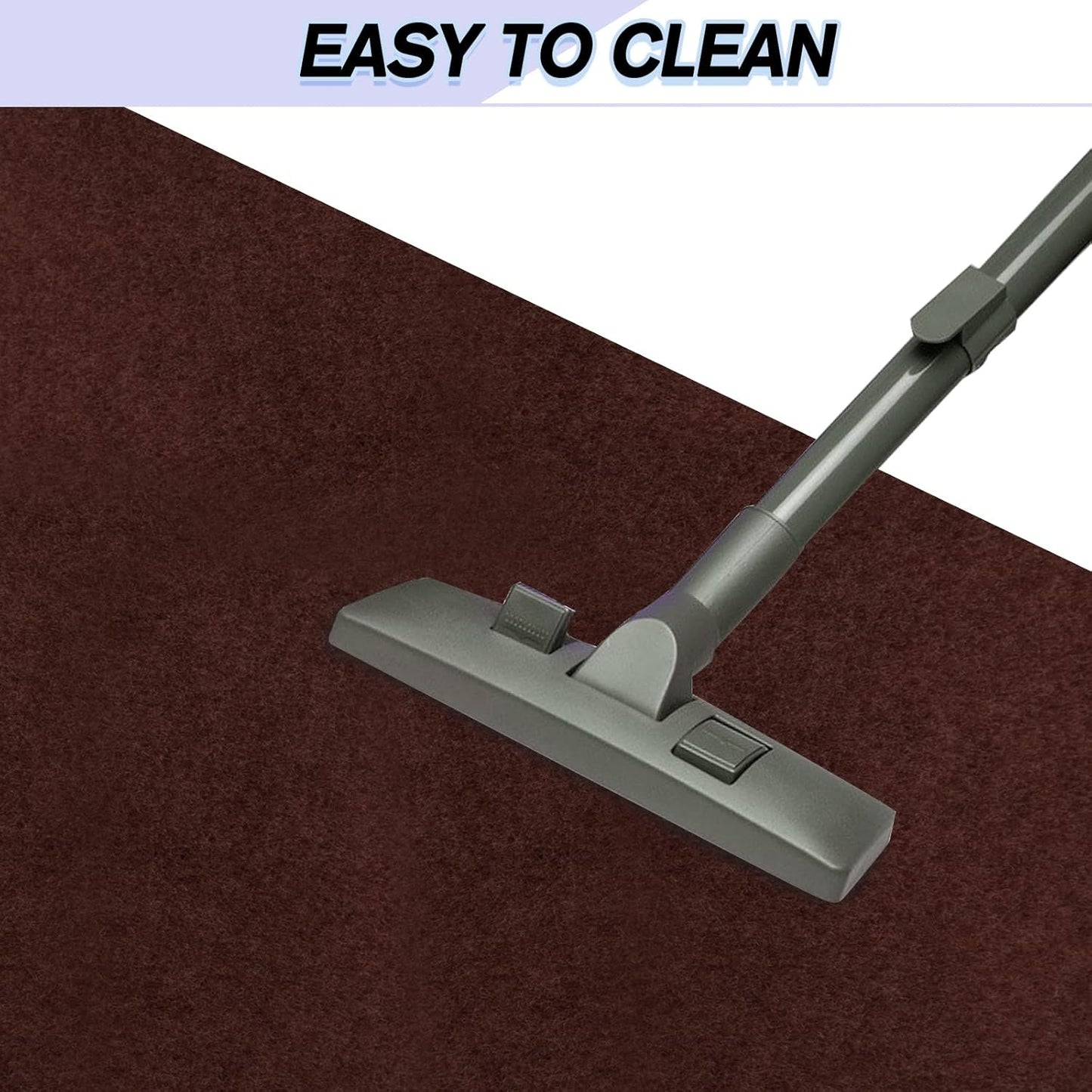 Custom Size Backed Non-Slip Area Rugs Runner, Easy Clean, Waterproof Runner Rugs for Hallway Entryway, Kitchen, Laundry, 2FT x 2FT, Brown